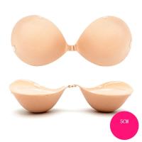 Sujetador de realce de silicona de 5cm/6cm, almohadillas adhesivas invisibles para el pecho para mujer, sujetador adhesivo sin espalda sin tirantes para vestido de novia - details 3