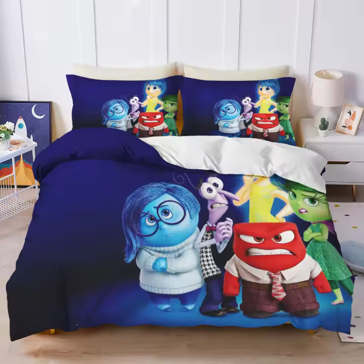 Juego de Ropa de Cama de Polyester 100% Set de 3 Piezas con Estampado de Dibujos Animados para Niños Decoración del Hogar Impresa 3D - 1
