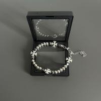 Pulsera con colgante de cruz de hip-hop versátil con cuentas de piedra biliar negra de moda para hombres - details 7