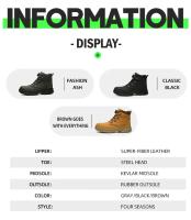Zapatillas de Seguridad Rotativas para Hombres Punta de Acero A Prueba de Agujeros - details 9