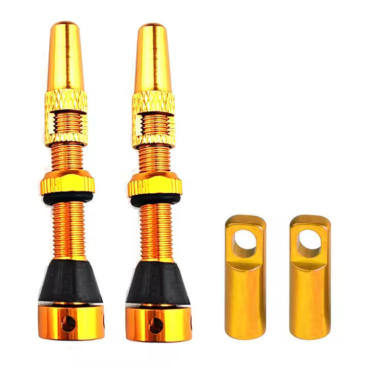 1 par de válvulas de neumático sin cámara de 40mm/44mm/60mm, núcleo de latón de aleación de aluminio, válvula de estilo francés, tecnología CNC, Kits de válvulas de bicicleta duraderas - 1