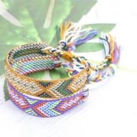 Pulsera de la Amistad tejida para hombre y mujer, brazalete de cuerda trenzada hecha a mano con borlas ajustables, 2 piezas - details 4