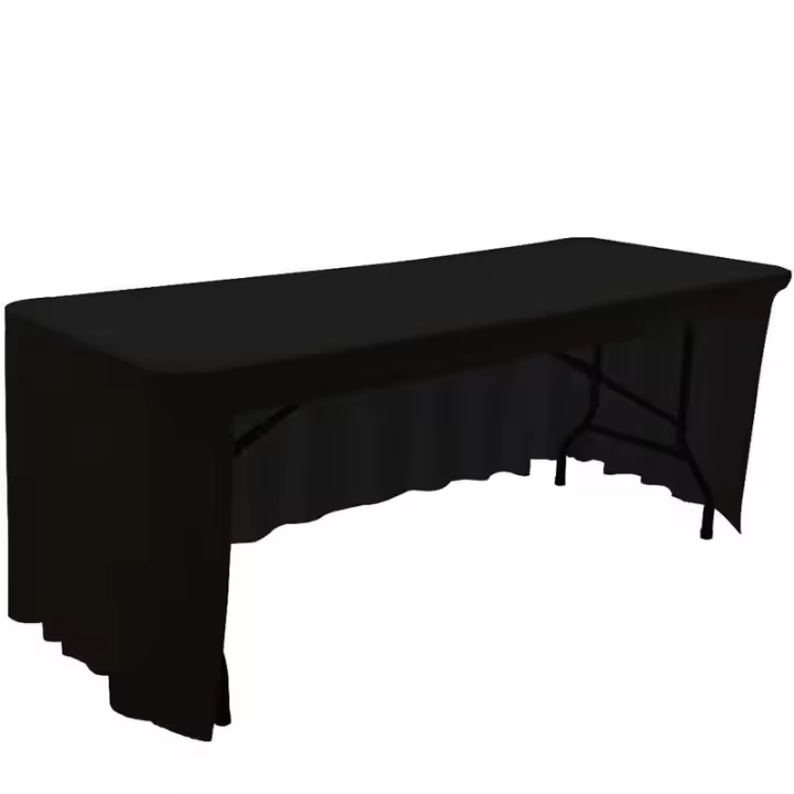 Mantel de Espandex Elástico Cubierta de Mesa para Banquete, Boda, Fiesta 6FT 8FT Ideal para Hoteles - 1