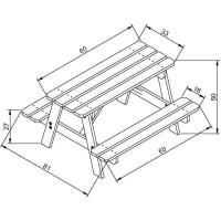 Juego de Mesa de Madera para Niños 90x90xA50 cm Ideal para Exterior o Interior - details 19