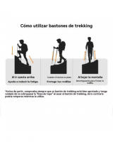 Palos de Senderismo Ultraligeros de Fibra de Carbono Portátiles, Antideslizantes, Plegables para Aventuras al Aire Libre - details 4