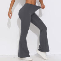 Hamidou-pantalones acampanados de Yoga para mujer, Leggings para Fitness, pantalones de cintura alta para levantar el trasero, pantalones de secado rápido para ciclismo y Fitness - details 27