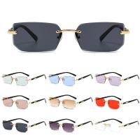 Y2K gafas de sol rectangulares sin montura, Retro, protección UV400, sin marco, mujeres y hombres - details 5