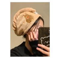Gorro de Ducha de Terciopelo de Coral Secado Rápido Diseño de Dibujos Animados de Capybara - details 2