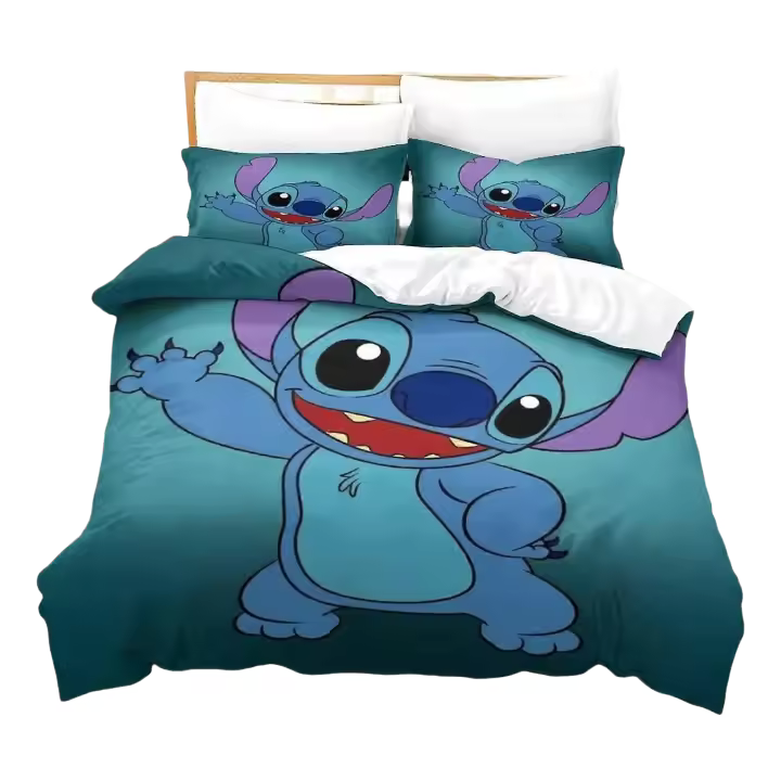 Juego de Ropa de Cama 3D de Estampado Cubierta de Edredón Lilo & Stitch - 1