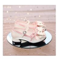 Zapatos de cuero de tacón alto para niñas, zapatos de vestir de moda con lazo doble, Boda de Princesa, fiesta, tacones altos - details 11