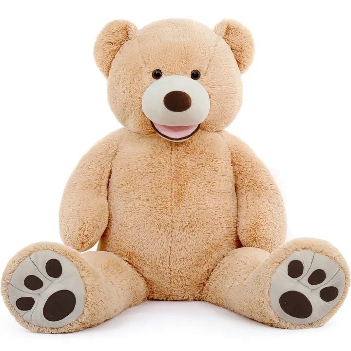 MaoGoLan Oso de Peluche Gigante - Animal de Peluche Marrón Claro de 52", Juguete de Peluche Suave para Novia, Niños, Amigos |   Regalo ideal para cumpleaños, día de San Valentín, Navidad. - 1