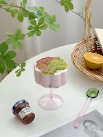 Vasos de pétalos, copa de cristal nórdica con cola, copa de champán transparente, copas de vino coloridas y ligeras - details 3