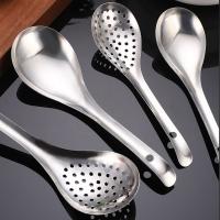 Cuchara coladora de acero inoxidable 304, Material de seguridad duradero, cuchara para alimentos, bordes lisos, cuchara coladora perforada para Cocina - details 2