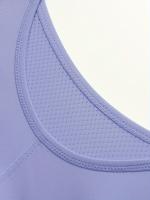 Sujetador deportivo de talla grande para mujer, color liso, holgado, cómodo y transpirable, adecuado para deportes y uso diario. - details 8