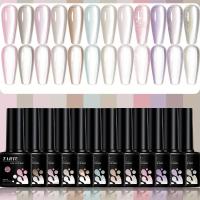 TARTU 12 Uds 8ml juego de esmaltes de uñas de Gel tipo ojo de gato, Kit de esmalte de Gel con purpurina marrón rojo rosa desnudo, remojo Uv/Led, arte de uñas DIY en casa - details 1