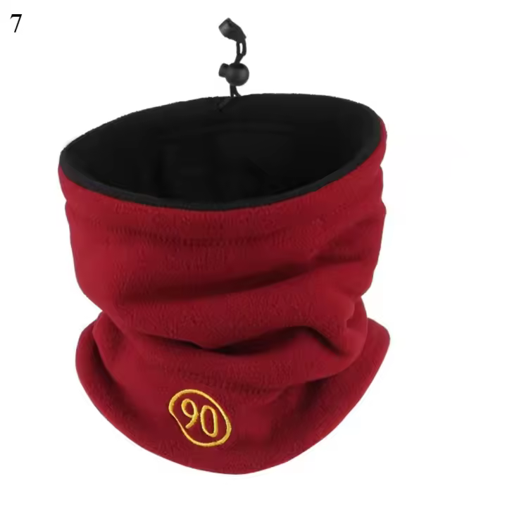Polaina de cuello a prueba de frío para hombres y mujeres, cubierta facial de forro polar, máscara de media cara, bufanda de tubo de esquí cálida para acampar al aire libre, moda de invierno - 1