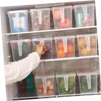Caja de almacenamiento para refrigerador, organizador apilable para alimentos, armario para nevera - details 1