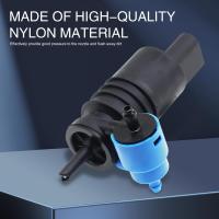 Bomba de lavado para parabrisas delantero de coche, accesorios de Motor de pulverización de agua con ojales de goma, repuesto 1J6955651 1K6955651 1T0955651A, Compatible con Volkswagen, Audi, Skoda (negro y azul), 1 unidad - details 2