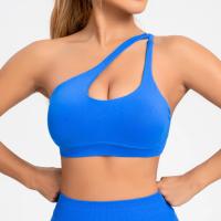Sujetador deportivo asimétrico para mujer, Top de gimnasio con soporte alto, cuello Halter, espalda descubierta, Fitness, velocidad, Activewaer, entrenamiento, ropa interior sin costuras - details 17