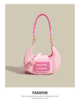 Bolso tejido para axila para mujer, bolsa de sillín con dientes de Luna, diseño de nicho, novedad de 2024 - details 5