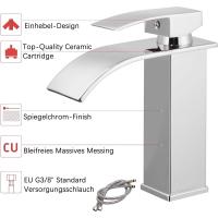 Grifo Lavabo Cascada Grifo Mezclador de Acero Inoxidable 304 para Baño - details 2