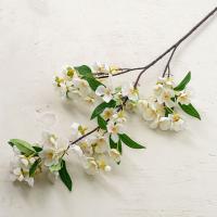 Flores artificiales elegantes de Begonia, simulación de tacto Real realista, flores de Malus, flores falsas hechas a mano, decoración de jardín al aire libre - details 1