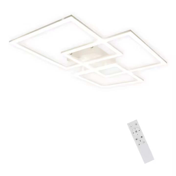 CBJKTX Luz de techo LED Sala de estar Negro 75 CM Lámpara de dormitorio de cristal moderna ajustable Diseño Lámpara de interior con - 1