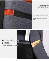 Mochila de viaje de negocios para hombre, puerto de carga USB, bolsillo separado para ordenador portátil, resistente al agua - details 4