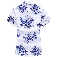 Camisas Casuales para Hombres con Estampado de Flor Material de Poliéster Vestido Formal sin Hierro - details 6