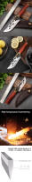 Cuchillo De Cocina Portátil Con Mango De Madera Full-Tang Cuchillo De Carne Y Pescado Para Corte De Carne Frutas Y Verduras Cuchillo De Cocina De Acero Inoxidable Eco-amigable - details 0