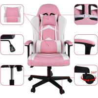 Reclinable con Cojín Lumbar y Cervical |   Respaldo Alto Acolchado |   Altura ajustable |   Ruedas Giratorias 360 °   y Reposabrazos |   Ideal Ordenador, Oficina, Videojuego o Escritorio - details 35