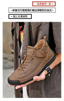 Zapatos de cuero de moda para hombres populares herramientas al aire libre costura retro media y alta parte superior de la moda casual zapatos de cuero de los hombres zapatos casuales. - details 8