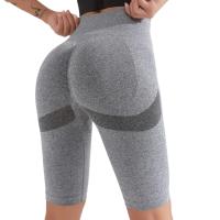 Pantalones cortos deportivos de cintura alta para Yoga, mallas ajustadas de alta elasticidad a la moda para gimnasio, entrenamiento, correr, levantamiento de cadera, pantalones cortos de punto - details 0