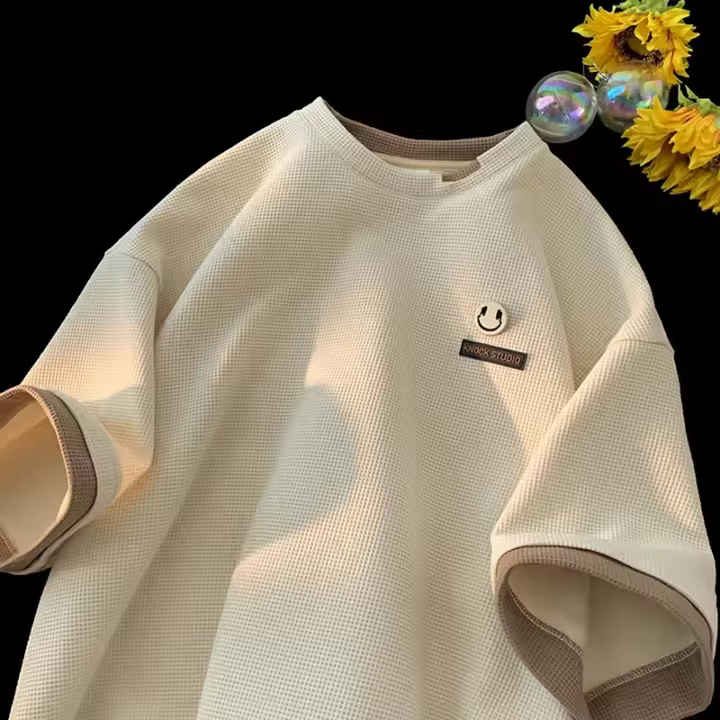 Moda Verano para Hombres Conjunto Casual de Camisetas de Dos Piezas Rasgadas - 1
