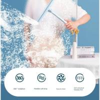 Escobilla de ducha giratoria de 360 ​​grados, limpiaparabrisas de vidrio, limpiador de escurridor con soporte de silicona, raspador de espejo de baño, limpieza - details 5