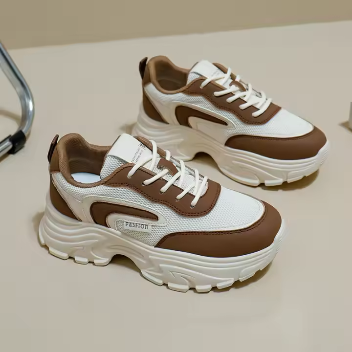 Zapatillas de Plataforma Estilo Coreano para Primavera 2025 Zapatillas de Correr para Estudiantes con Aumento de Altura - 1