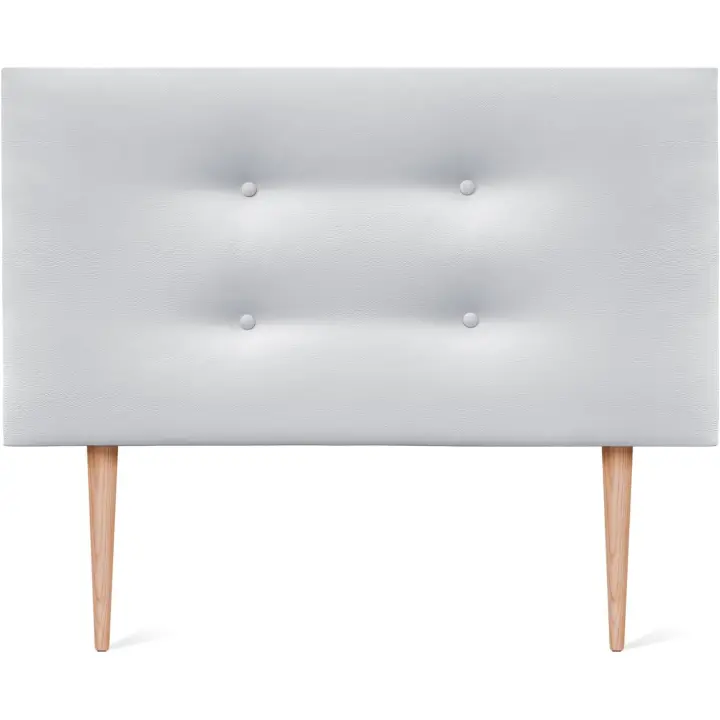 Cabecero de Lujo AQUALINE Pro con 2 Hileras de Botones y Patas Tela Beige Tamaño 150x105cm - 1