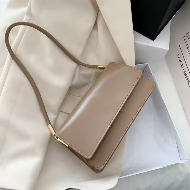 Nueva moda, bolsos de hombro para mujer, bolso sencillo de Color sólido para axila, bolso de mano, bolso de mano tipo mensajero - 1