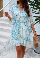 Vestido fluido sin tirantes con estampado floral bohemio para mujer, verano 2025 - details 8