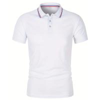 Summer Men Office Business Polo Shirt Spring Pure Solid Casual Short Sleeve Golf Shirt 2024 Breathable Unisex Shirt Dropshipping - details 6