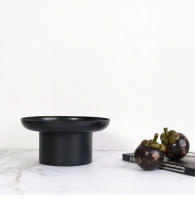 Frutero para encimera - Frutero negro de base alta para almacenar frutas y verduras (10,2 pulgadas de largo) - details 1