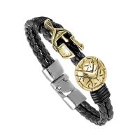 Nuevo cuero vintage lujoso hecho a mano de Guerrero Sparta, pulseras de mujer, joyas, regalos exquisitos, pulseras de hombre - details 2