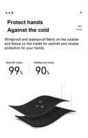1pair Men's Winter Windproof Waterproof Warm Touch Screen GlovesFor Running CyclingDrivingSkiing - details 1