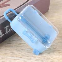 Mini maleta de viaje con rodillo azul, caja de dulces con personalidad, caja de dulces de boda creativa, caja de carro de equipaje, juguete de dulces, almacenamiento pequeño - details 7
