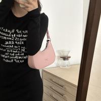 Nuevo diseño de moda, bolso para axila con lazo, bolso de cuero PU coreano con lazo para axila, bolso de lujo Y2K de Color sólido para niñas - details 4