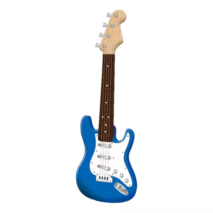Guitarra eléctrica de 17 pulgadas para niños, instrumento Musical de 4 cuerdas, portátil, B - 1
