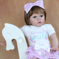 BZDOLL-Muñeca Reborn de silicona suave para bebé, cuerpo de tela de princesa, vestido de bebé con piel de pintura 3D, 24 pulgadas - details 10