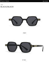 Toyear-gafas de sol hexagonales clásicas de diseñador de marca de lujo para mujeres y hombres, gafas de sol de moda Vintage Punk para damas, remache, montura pequeña - details 6