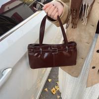 Bolso de hombro portátil con hebilla francesa para mujer, bolso de cuero Y2k de Color sólido para ir al trabajo, bolso de mano para axila - details 3