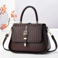 Bolso de hombro diagonal de gran capacidad para mujer de alta gama a la moda y forro de PU con cierre abatible -21982 - details 3